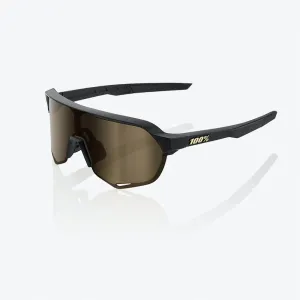 100% S2 - Matte Black - Flash Gold Lens