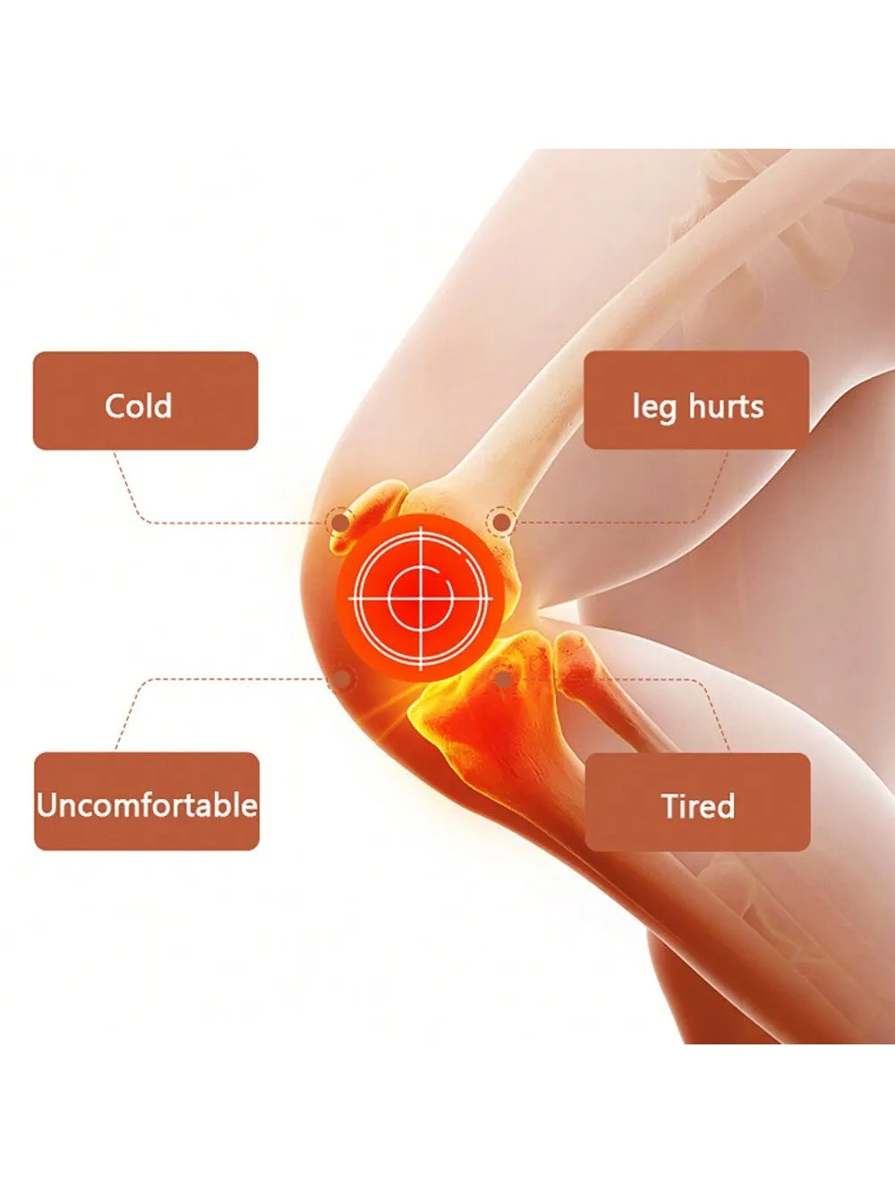 1pc Electric Heating Knee Pad With Vibration Massage For Knee Warmth And Pain Relief
