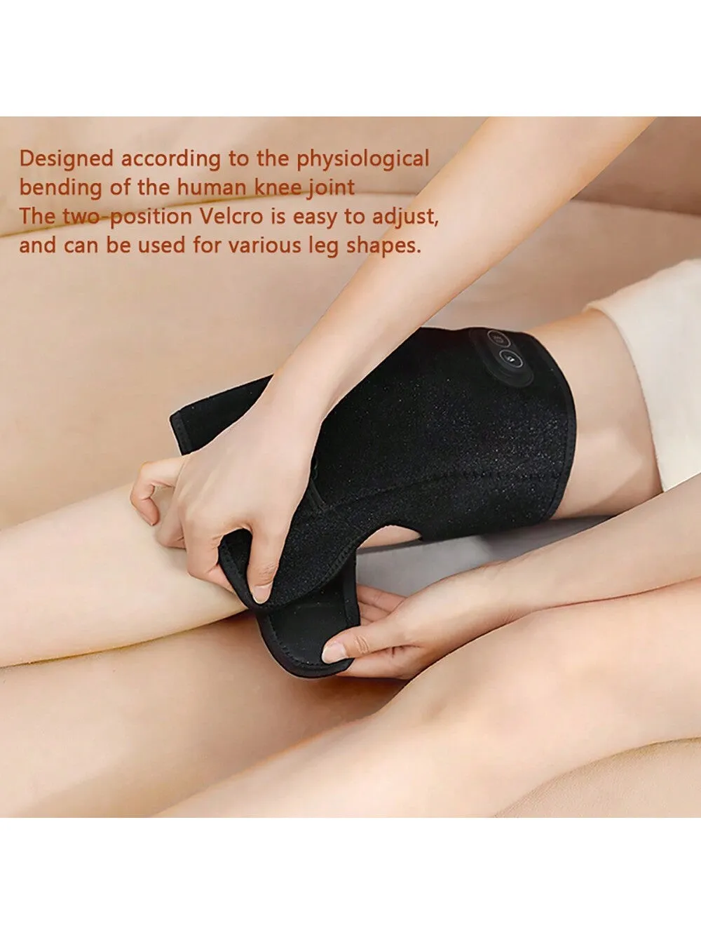 1pc Electric Heating Knee Pad With Vibration Massage For Knee Warmth And Pain Relief