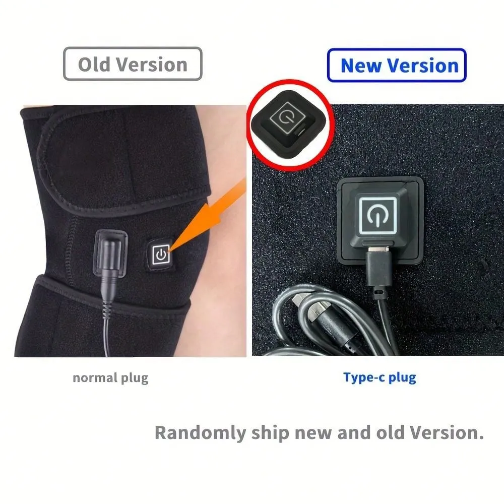 1pc Electric Knee Heating Pad USB Heated Knee Brace Support Old Cold Leg Knee Warmer