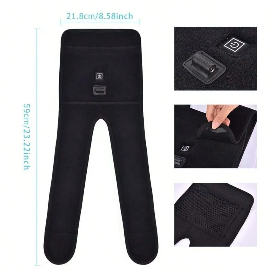 1pc Electric Knee Heating Pad USB Heated Knee Brace Support Old Cold Leg Knee Warmer