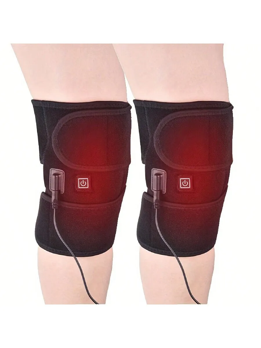 1pc Electric Knee Heating Pad USB Heated Knee Brace Support Old Cold Leg Knee Warmer