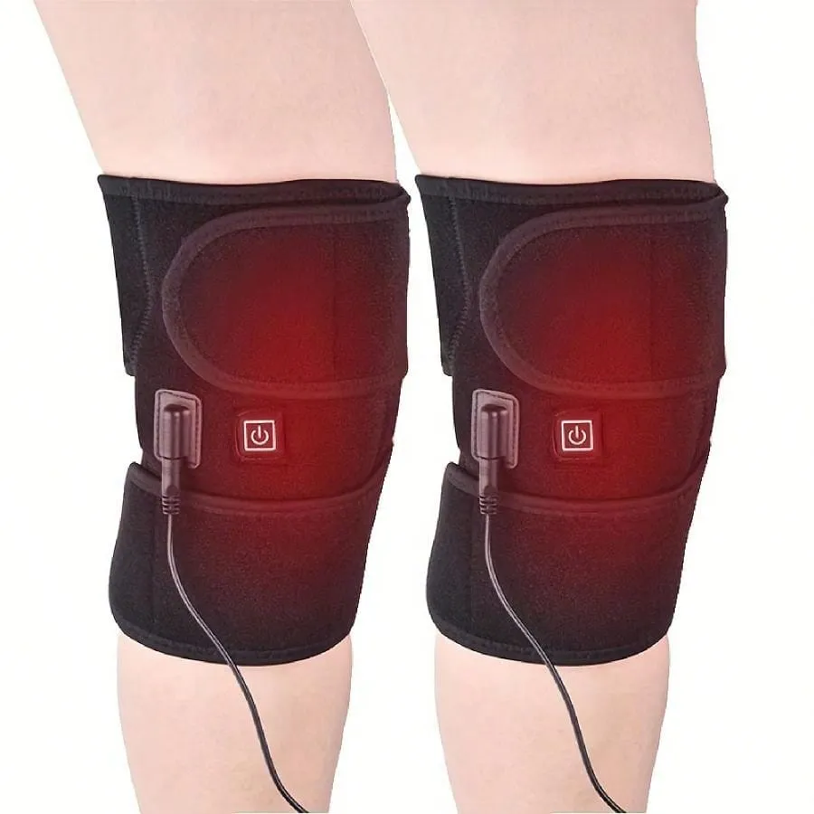 1pc Electric Knee Heating Pad USB Heated Knee Brace Support Old Cold Leg Knee Warmer