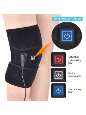 1pc Electric Knee Heating Pad USB Heated Knee Brace Support Old Cold Leg Knee Warmer