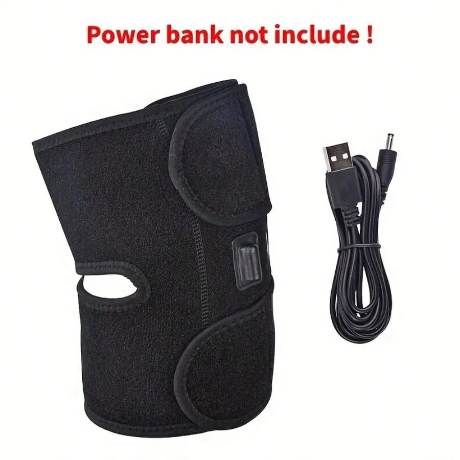 1pc Electric Knee Heating Pad USB Heated Knee Brace Support Old Cold Leg Knee Warmer