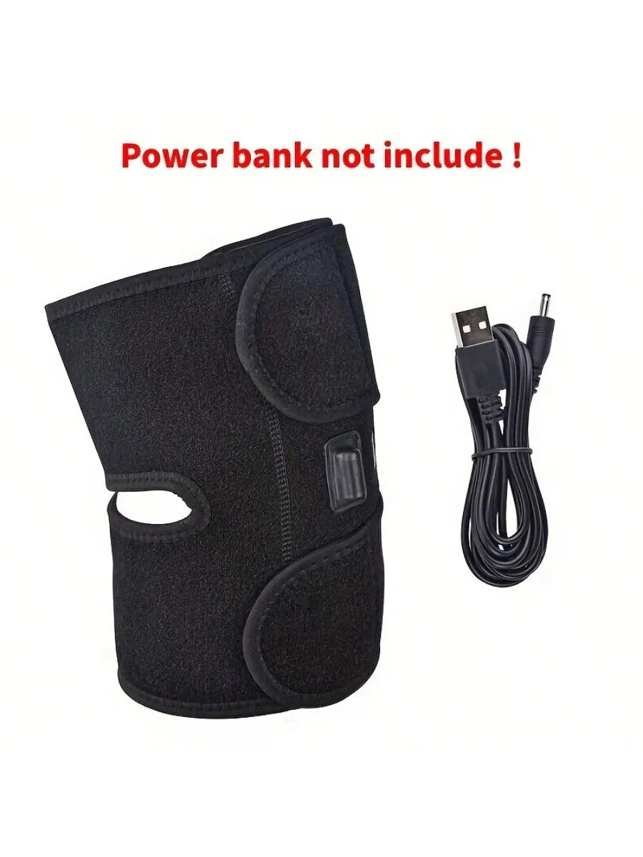 1pc Electric Knee Heating Pad USB Heated Knee Brace Support Old Cold Leg Knee Warmer