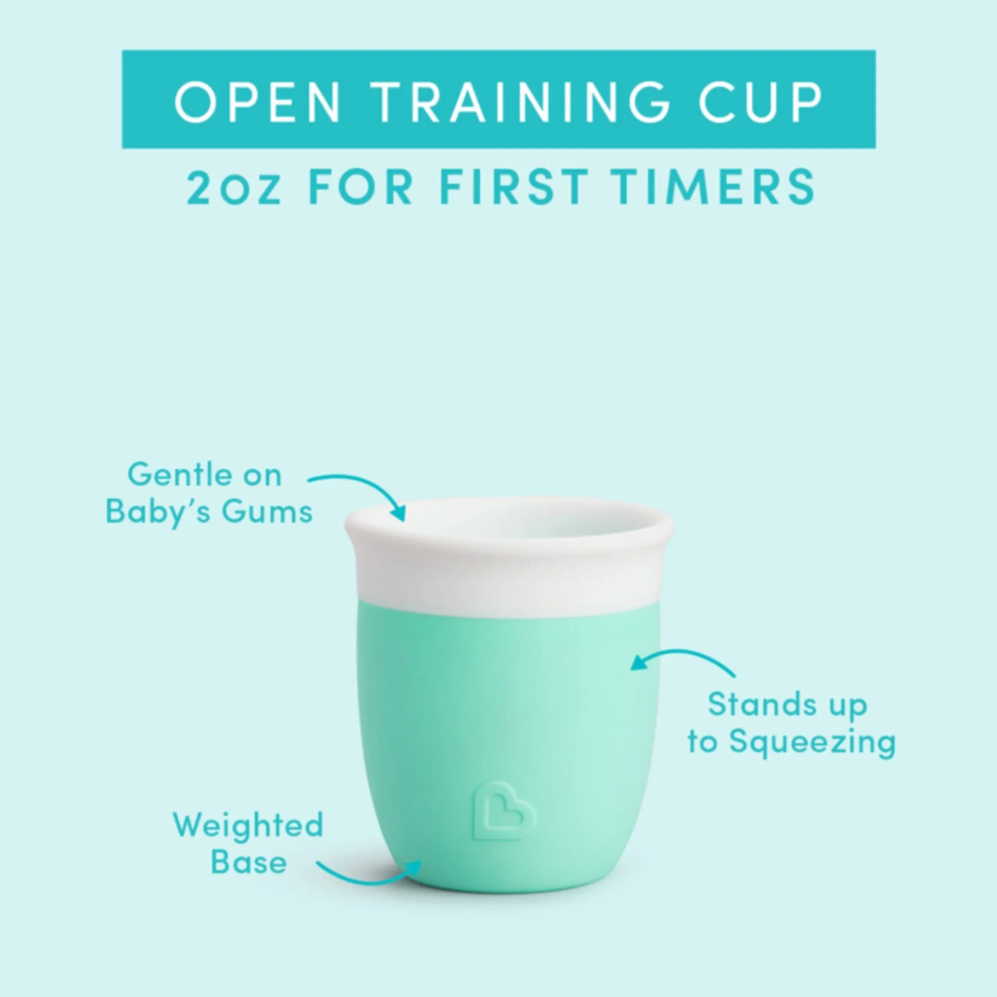 [2-Pack] Munchkin C’est Silicone! ™ Open Training Cup