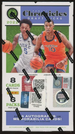 2022 Panini Chronicles Draft Basketball Hobby Box