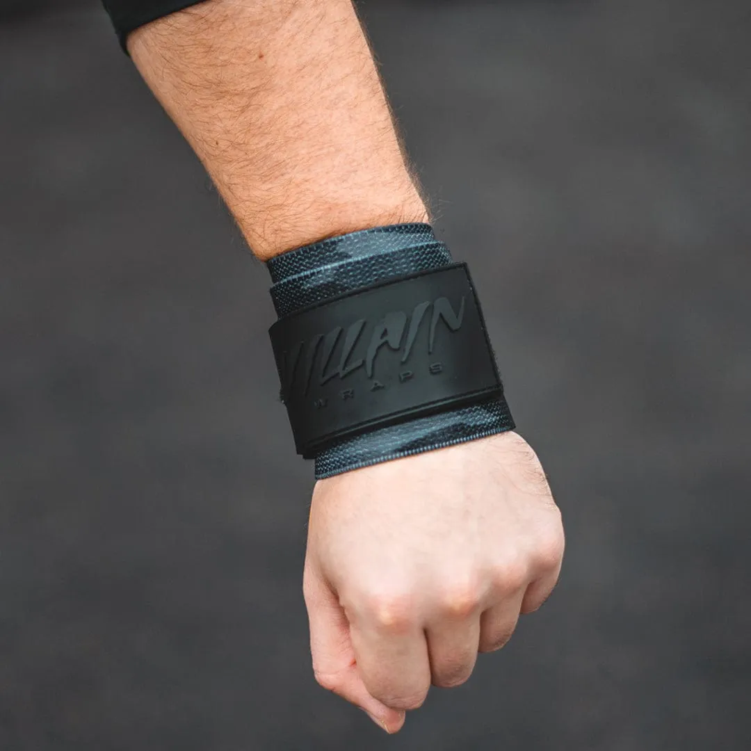 24" Villain Wrist Wraps - Black Camo V2
