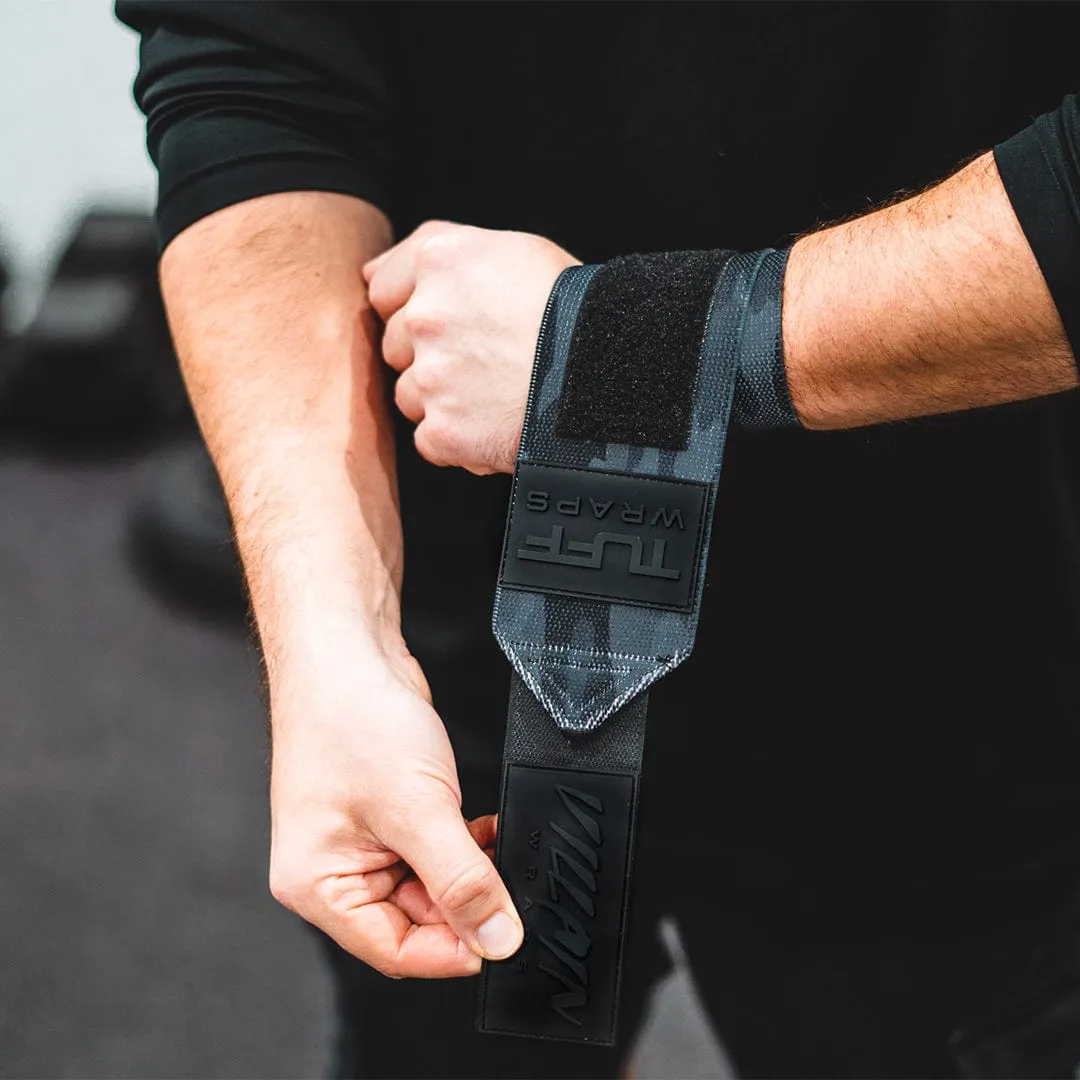 24" Villain Wrist Wraps - Black Camo V2
