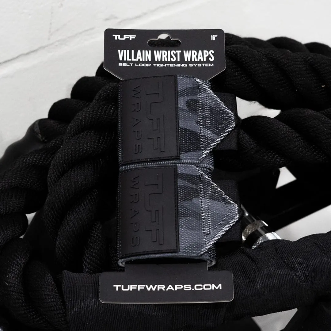 24" Villain Wrist Wraps - Black Camo V2