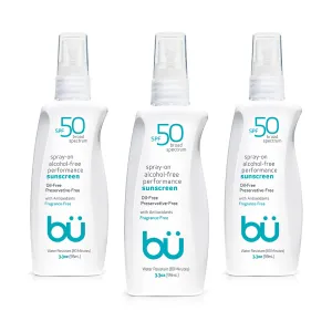 3-Pack (3.3oz) SPF 50 Alcohol-Free Sunscreen Spray - Fragrance Free