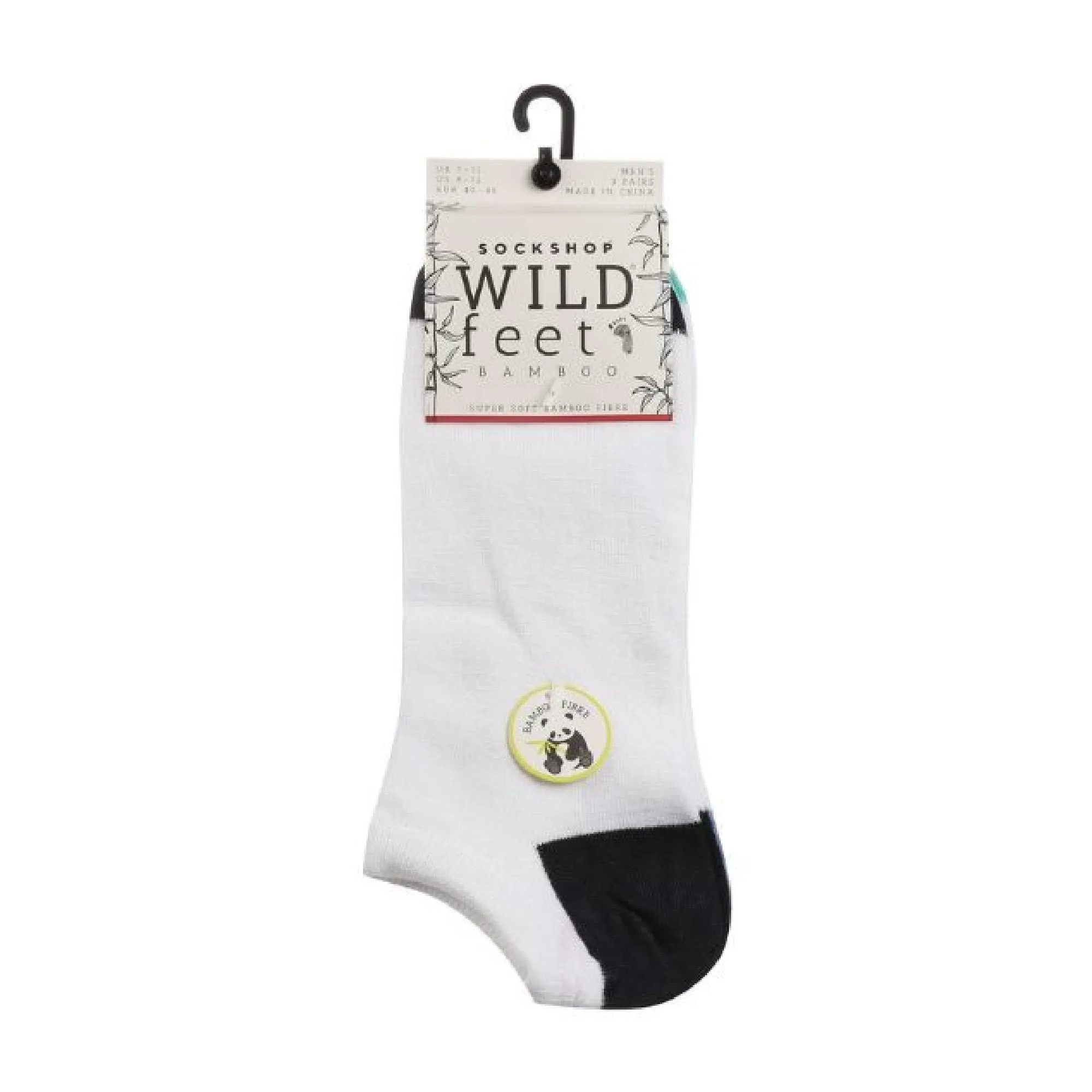 3 Pack Mens Bamboo Trainer Socks with Coloured Heel & Toe