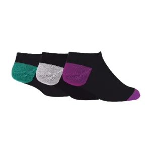 3 Pack Mens Bamboo Trainer Socks with Coloured Heel & Toe