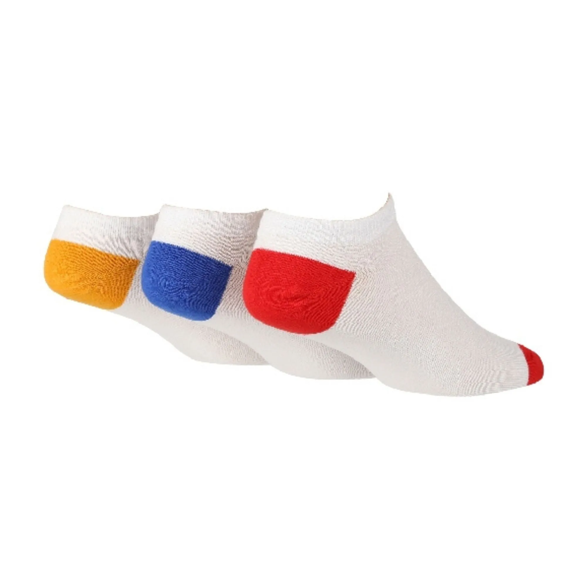 3 Pack Mens Bamboo Trainer Socks with Coloured Heel & Toe