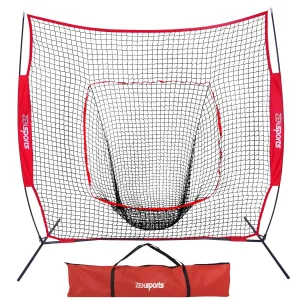 7X7Ft Portable Baseball Practice Net Softball Hitting Pitching Net W/Bag