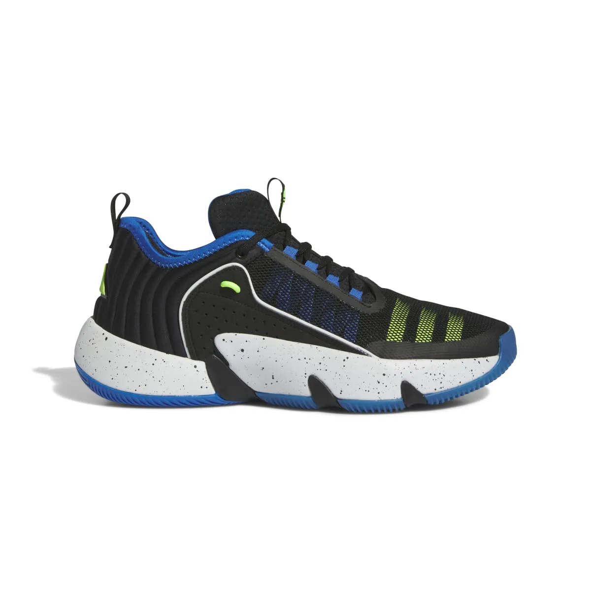 ADIDAS IE0078 TRAE UNLIMITED MN'S (Medium) Black/Lemon/Blue Textile Basketball Shoes