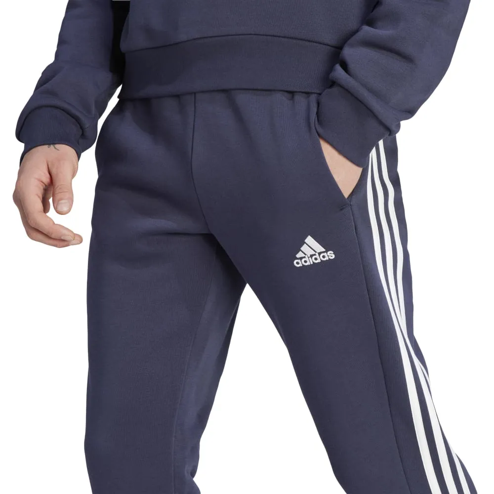 Adidas Mens Fleece 3-Stripes Tapered Cuff Pants