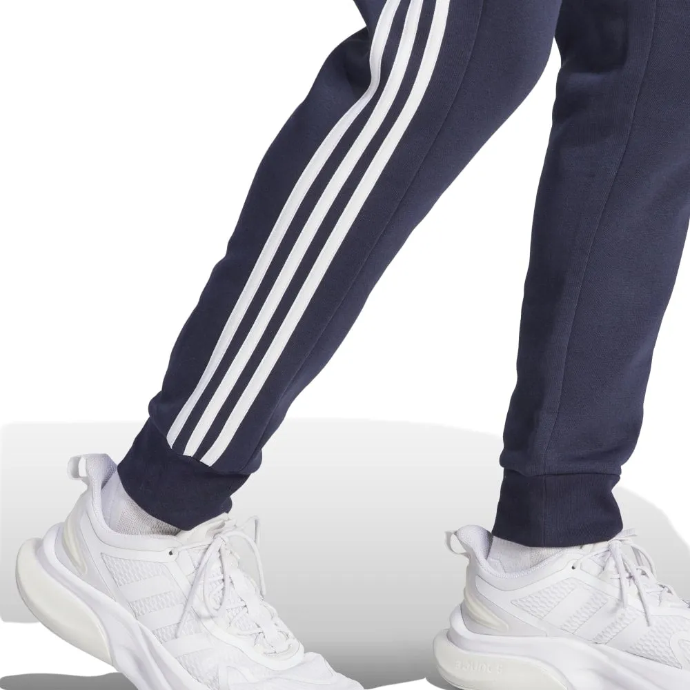 Adidas Mens Fleece 3-Stripes Tapered Cuff Pants