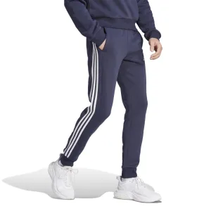 Adidas Mens Fleece 3-Stripes Tapered Cuff Pants