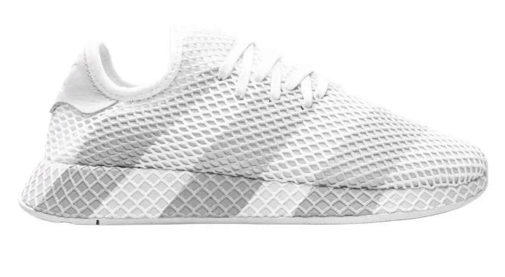 ADIDAS Men's White Deerupt Consortium Low-Top Sneakers #AC7755 Size US 8 NWOB