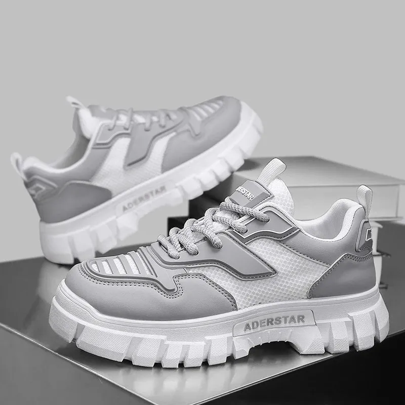 ADVBRIDGE  -  Men's Korean Casual Shoes Four Seasons Thick Sole Comfortable Outdoor Walking Shoes Fashion Youth Soft Sole Sports Shoes