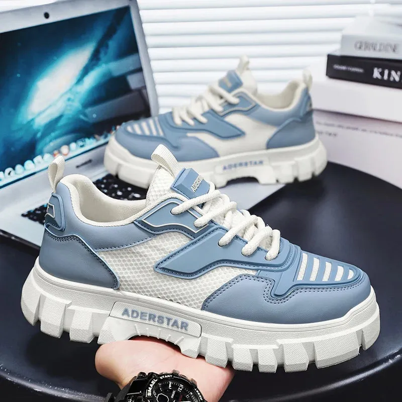 ADVBRIDGE  -  Men's Korean Casual Shoes Four Seasons Thick Sole Comfortable Outdoor Walking Shoes Fashion Youth Soft Sole Sports Shoes