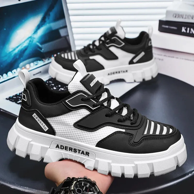 ADVBRIDGE  -  Men's Korean Casual Shoes Four Seasons Thick Sole Comfortable Outdoor Walking Shoes Fashion Youth Soft Sole Sports Shoes