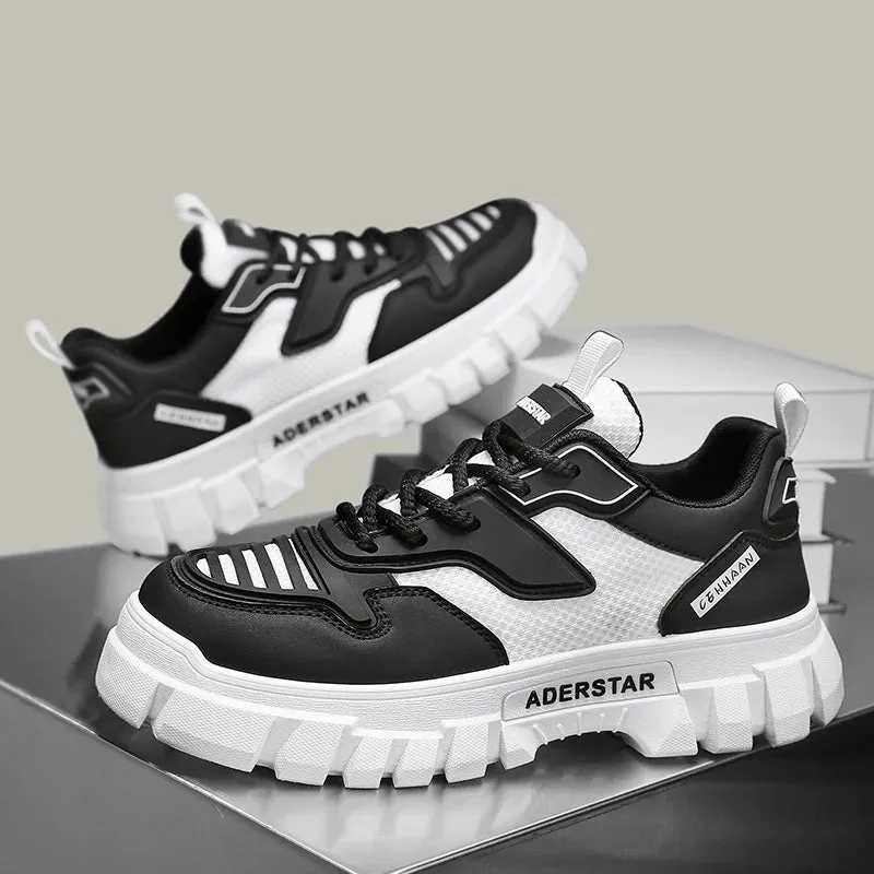 ADVBRIDGE  -  Men's Korean Casual Shoes Four Seasons Thick Sole Comfortable Outdoor Walking Shoes Fashion Youth Soft Sole Sports Shoes