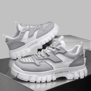 ADVBRIDGE  -  Men's Korean Casual Shoes Four Seasons Thick Sole Comfortable Outdoor Walking Shoes Fashion Youth Soft Sole Sports Shoes
