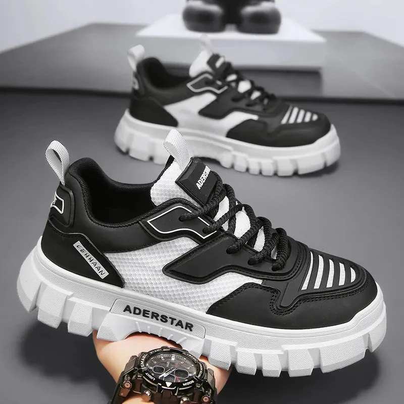 ADVBRIDGE  -  Men's Korean Casual Shoes Four Seasons Thick Sole Comfortable Outdoor Walking Shoes Fashion Youth Soft Sole Sports Shoes
