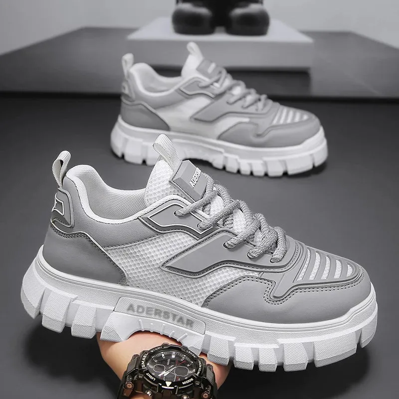 ADVBRIDGE  -  Men's Korean Casual Shoes Four Seasons Thick Sole Comfortable Outdoor Walking Shoes Fashion Youth Soft Sole Sports Shoes