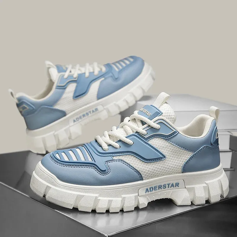 ADVBRIDGE  -  Men's Korean Casual Shoes Four Seasons Thick Sole Comfortable Outdoor Walking Shoes Fashion Youth Soft Sole Sports Shoes