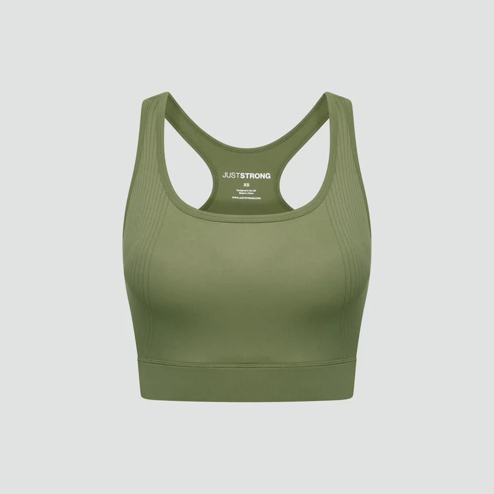 Agility Workout Bra - Military Green