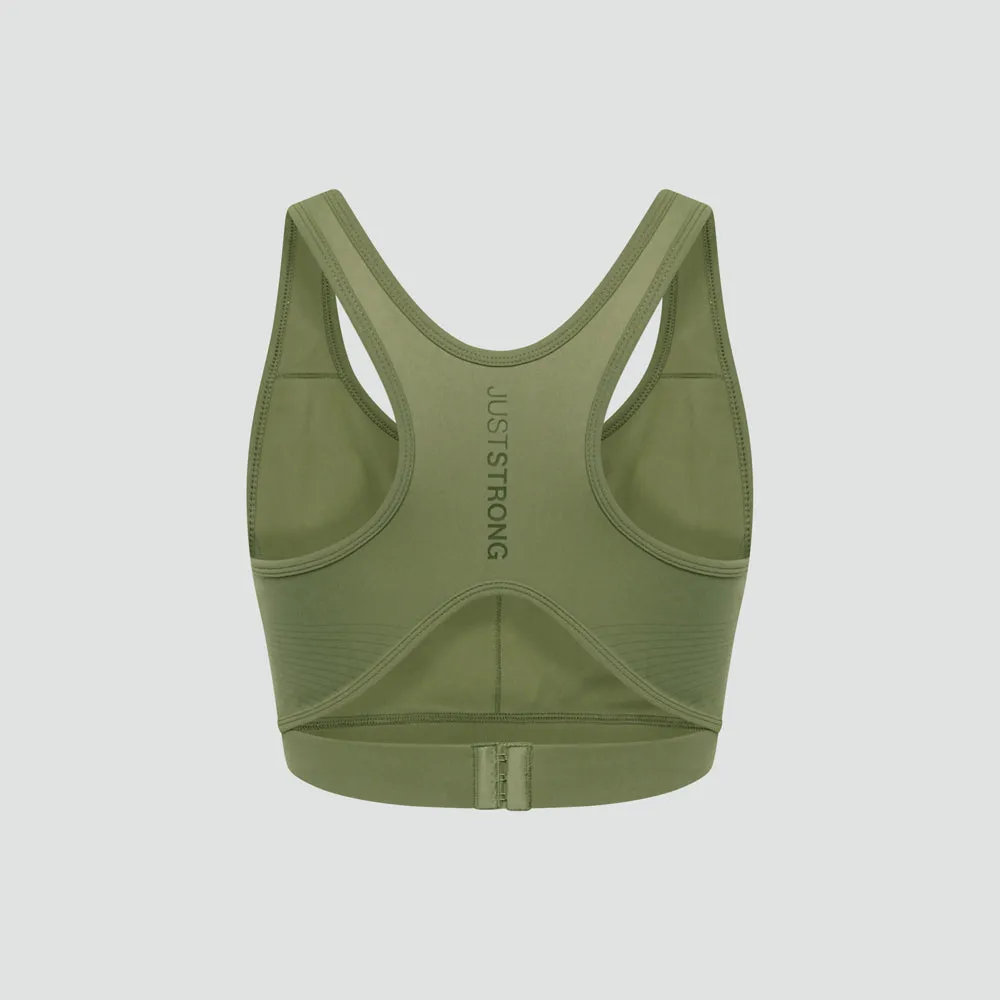 Agility Workout Bra - Military Green