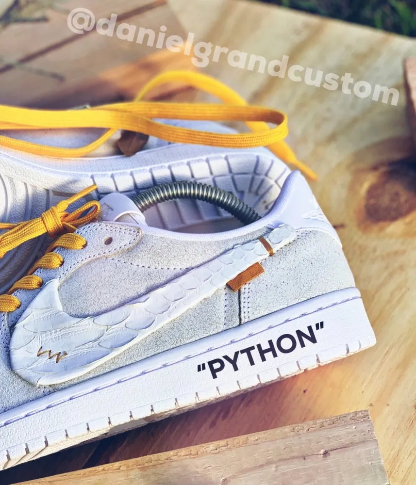 Air J 1 low Pale Python