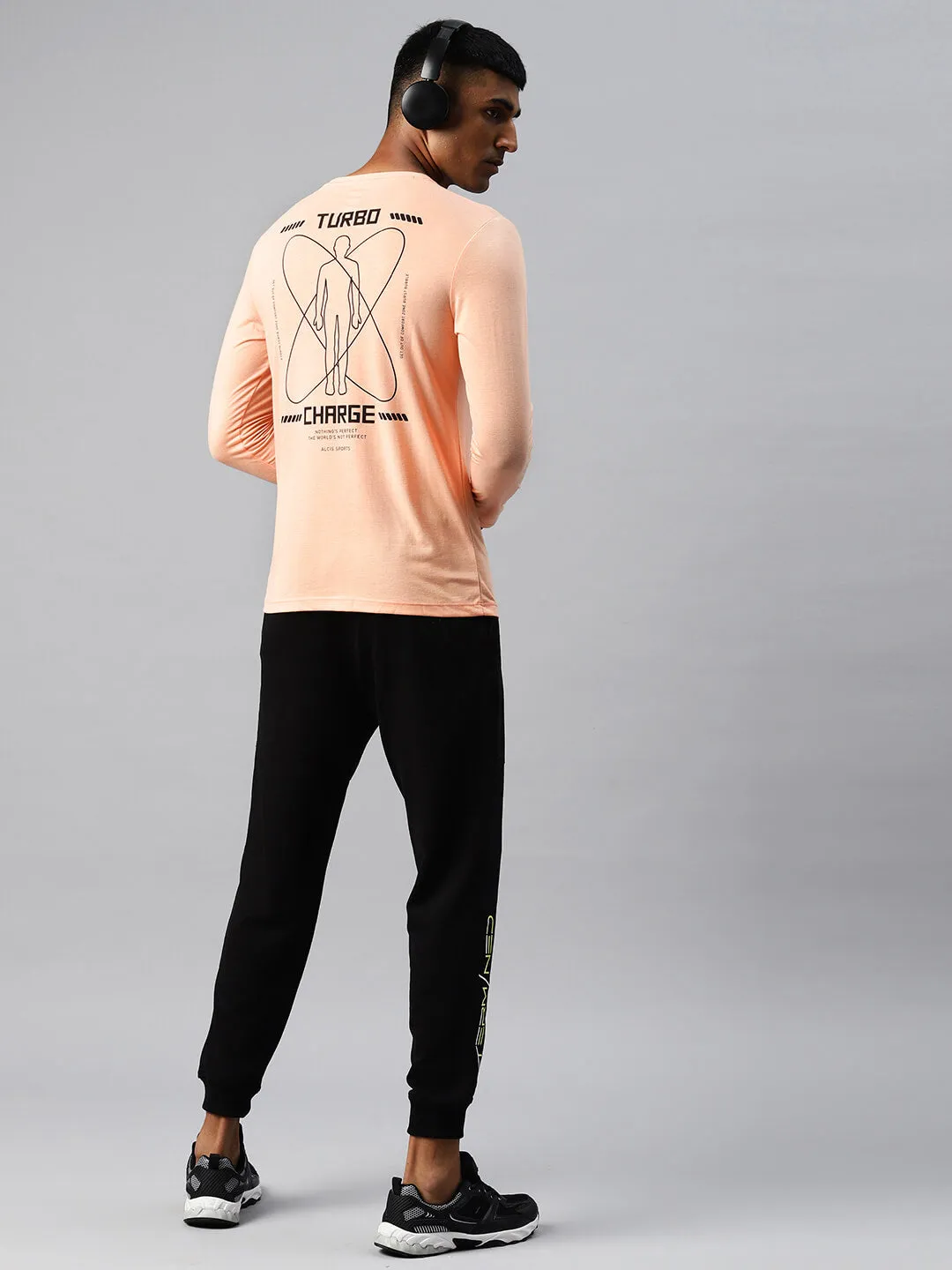 Alcis Men Graphic Printed Sports T-shirt