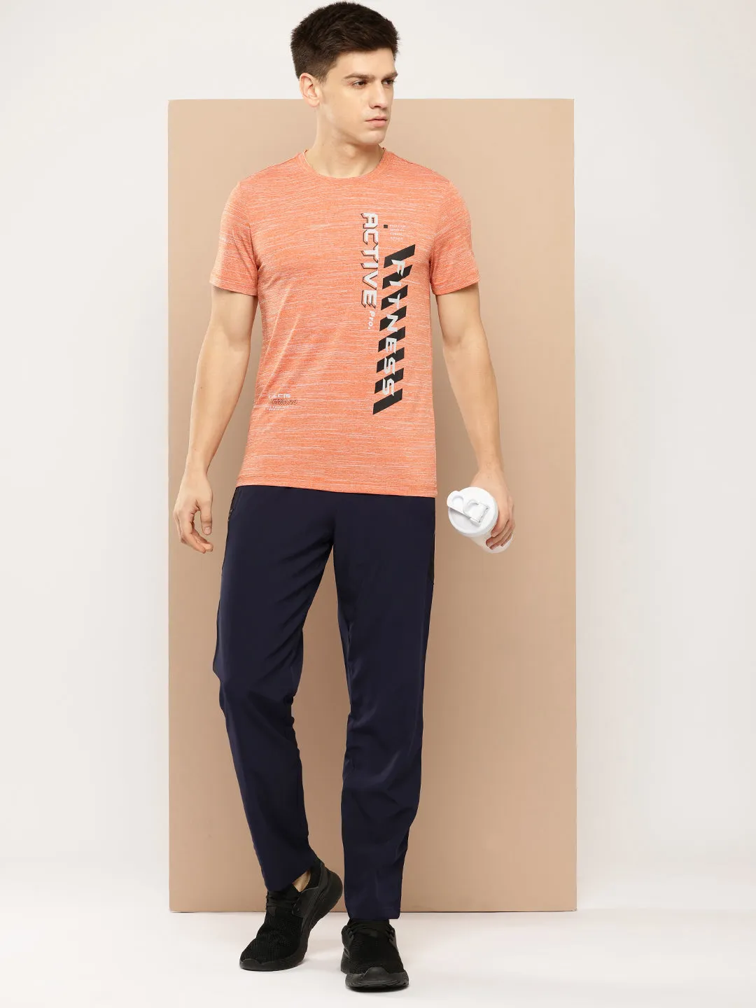 Alcis Men Navy Blue Solid Track Pants