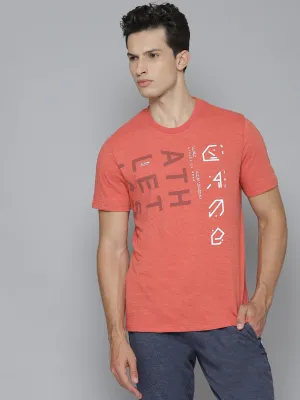 Alcis Men Printed Orange Tshirts