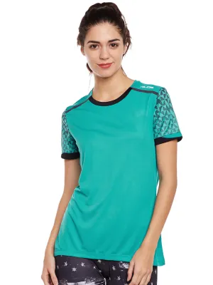 Alcis Women Printed Blue Tshirts