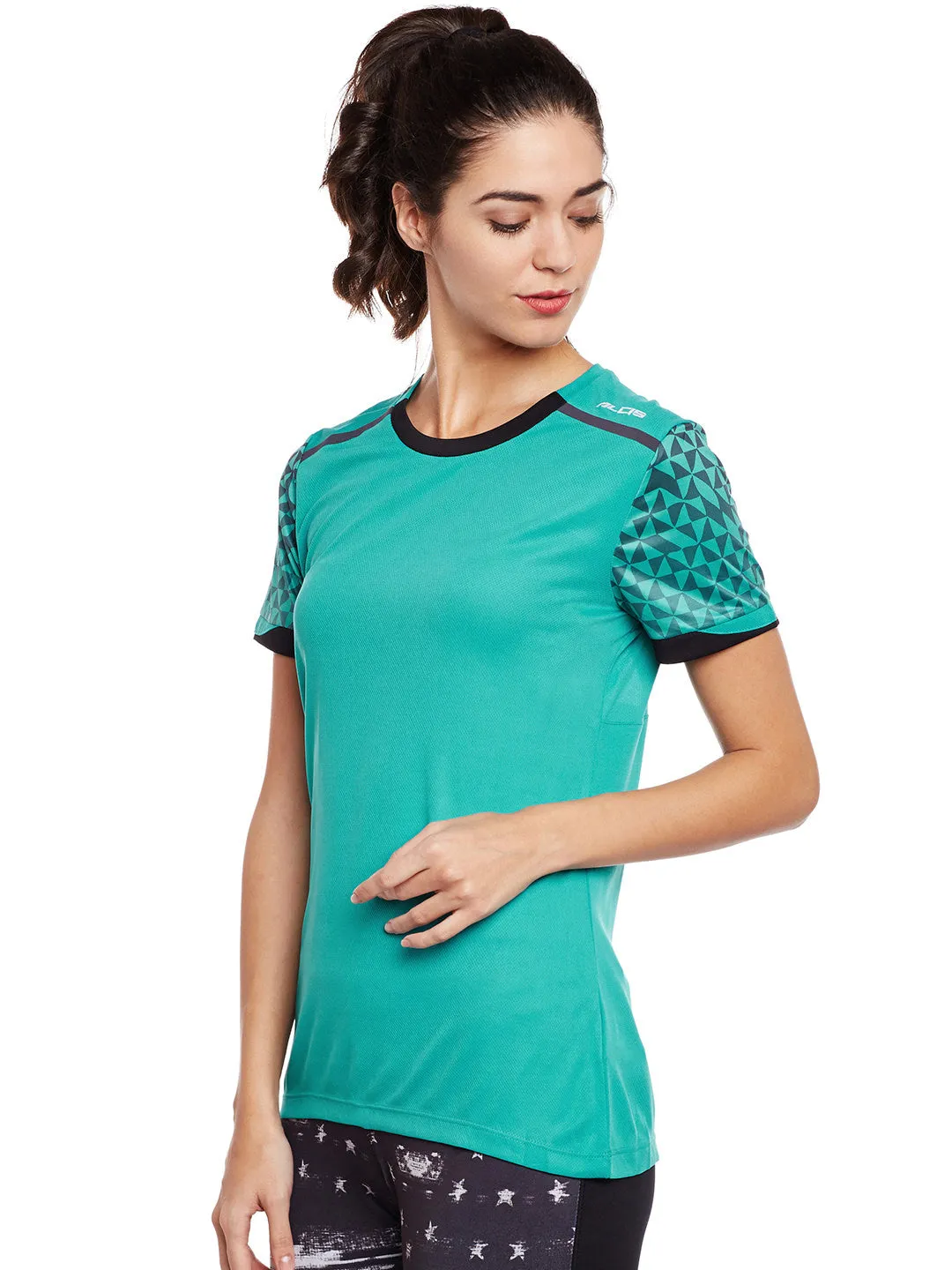 Alcis Women Printed Blue Tshirts