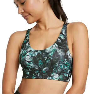 All In Motion Women's Leaf Print Medium Support Strappy Back Sports Bra