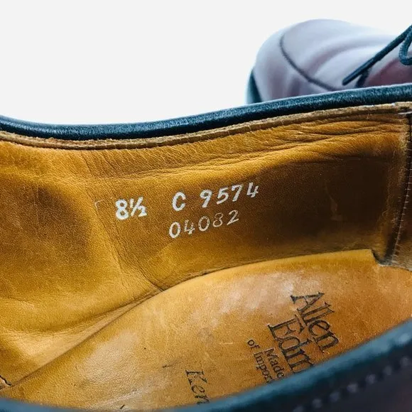 Allen Edmonds Kennett Mens Size 8.5 C Shoes Leather‎ Split Toe Dress Shoes 9574
