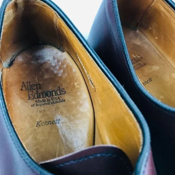 Allen Edmonds Kennett Mens Size 8.5 C Shoes Leather‎ Split Toe Dress Shoes 9574