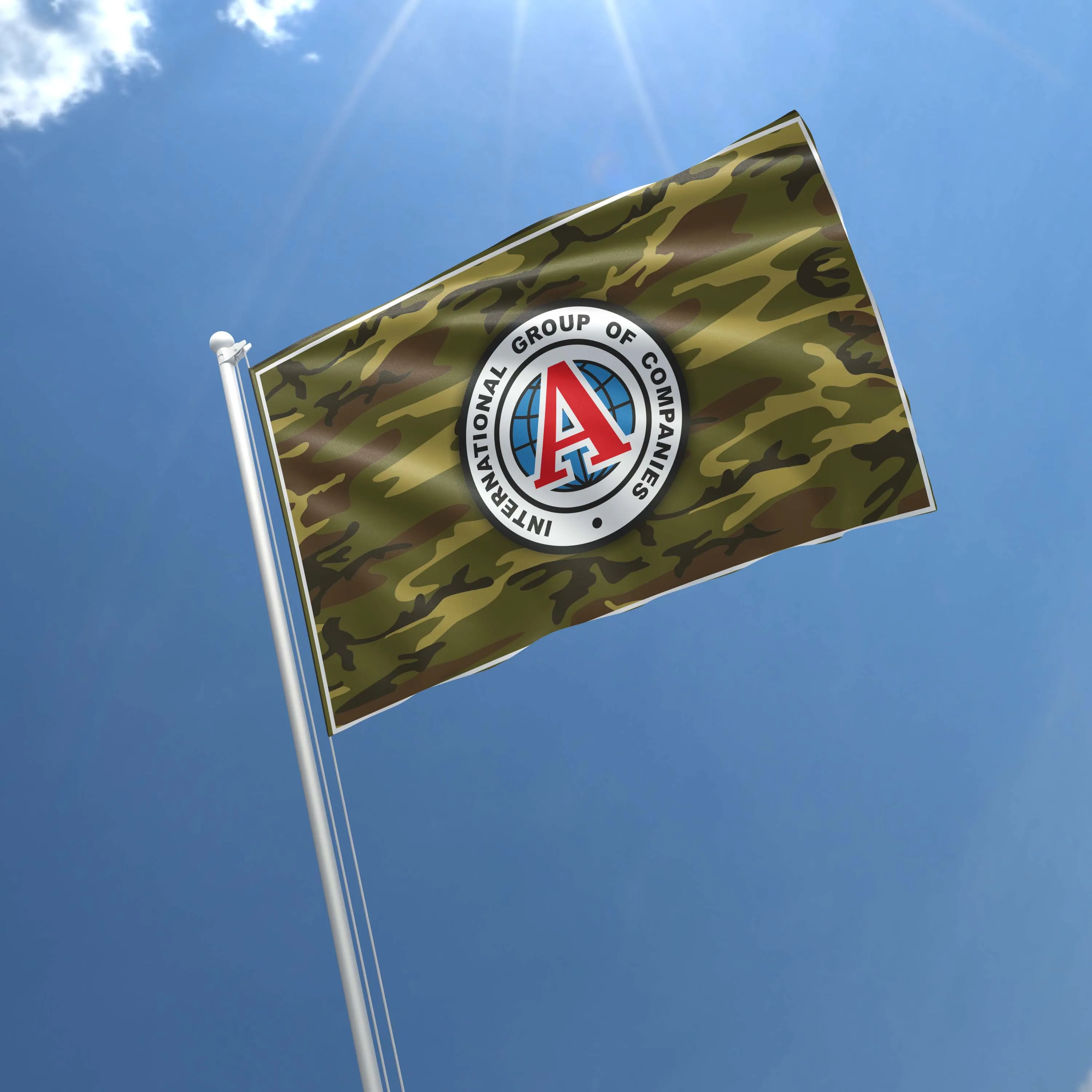 Antiterror Private Military Company International Group Of Companies Flag Banner