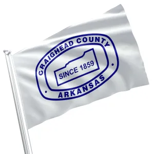 Arkansas State Counties and Cities USA United States of America Flag Banner