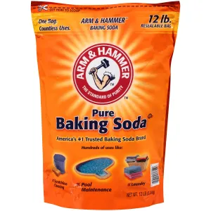 Arm & Hammer Pure Baking Soda 12 lb Bag Sodium Bicarbonate All Purpose Cleaner