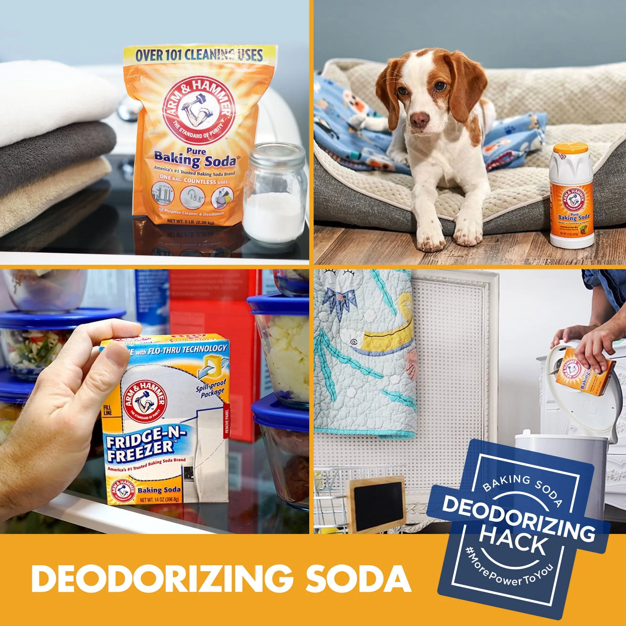 Arm & Hammer Pure Baking Soda 12 lb Bag Sodium Bicarbonate All Purpose Cleaner