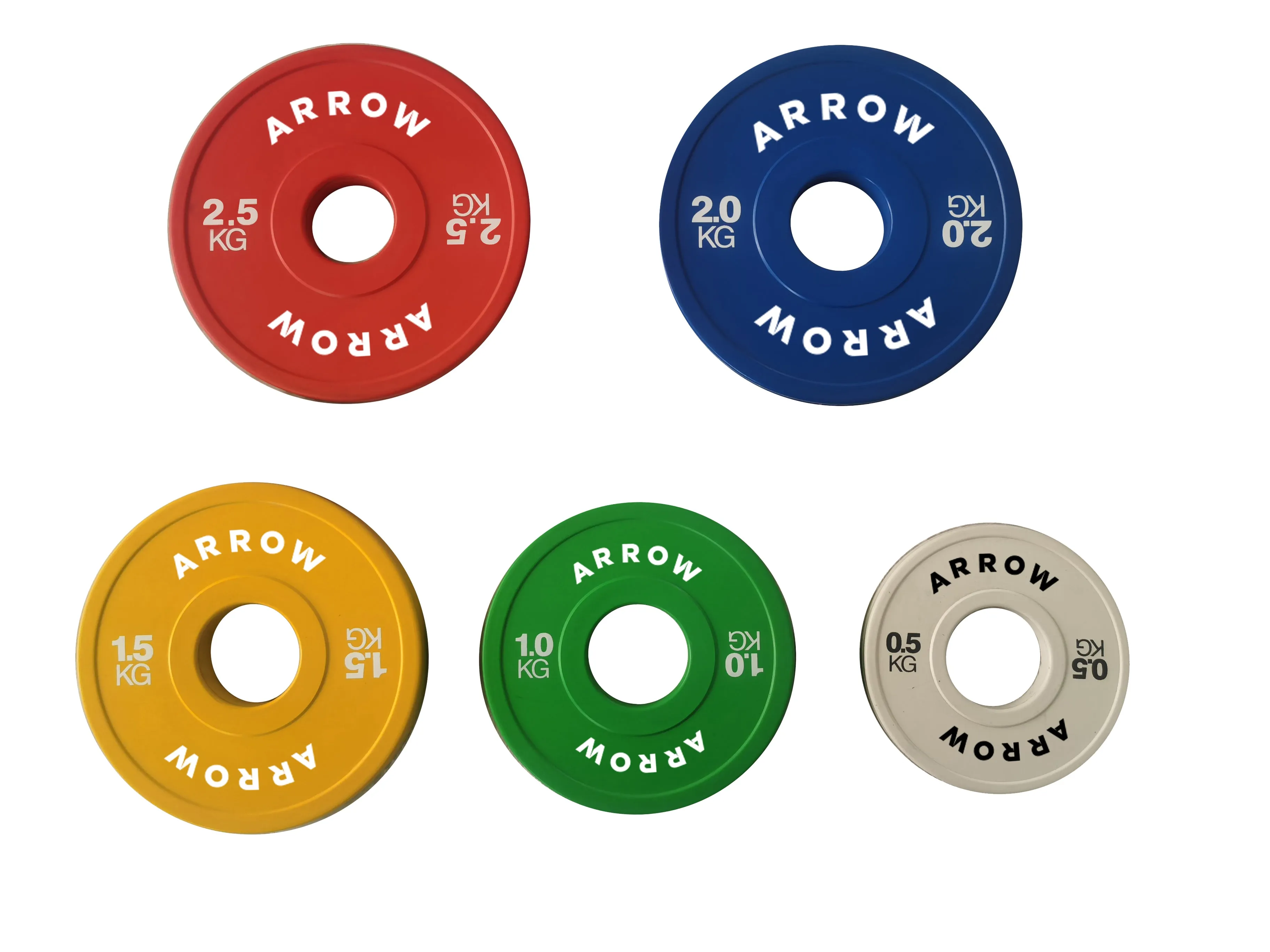 ARROW® Mini Bumper Fractional Weight Plates (0.5kg-2.5kg)