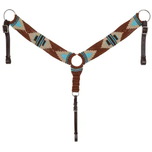 Aztec Design Multi-Strand Brown Wool String Breastcollar